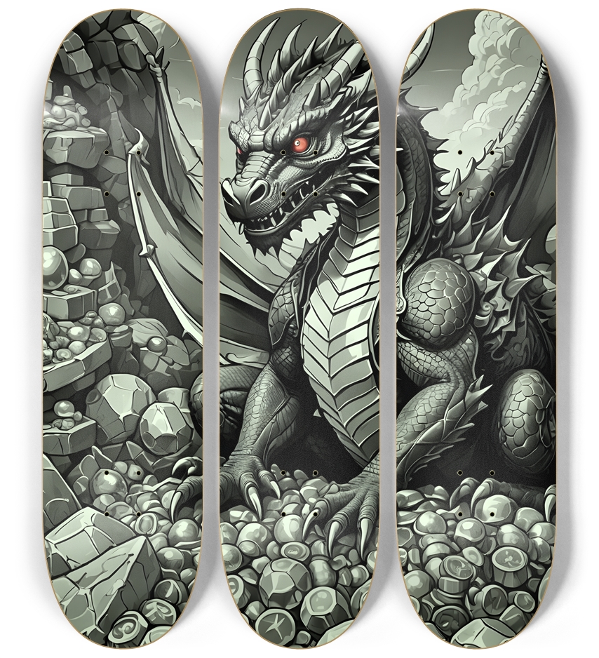 Black and White Dragon 0001 8K