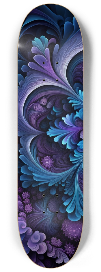 Abstract Flower Pattern 0004 8K #1 8-1/4 Skateboard Deck