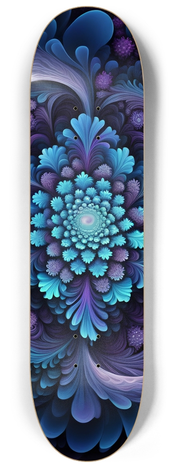 Abstract Flower Pattern 0004 8K #2 8-1/4 Skateboard Deck