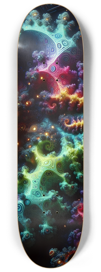Psychedelic Fractal Peace 0001 8K #1 8-1/4 Skateboard Deck