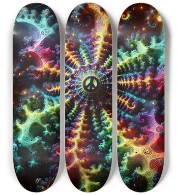 Psychedelic Fractal Peace 0001 8K