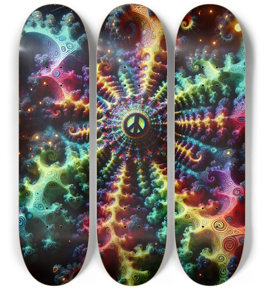 Psychedelic Fractal Peace 0001 8K