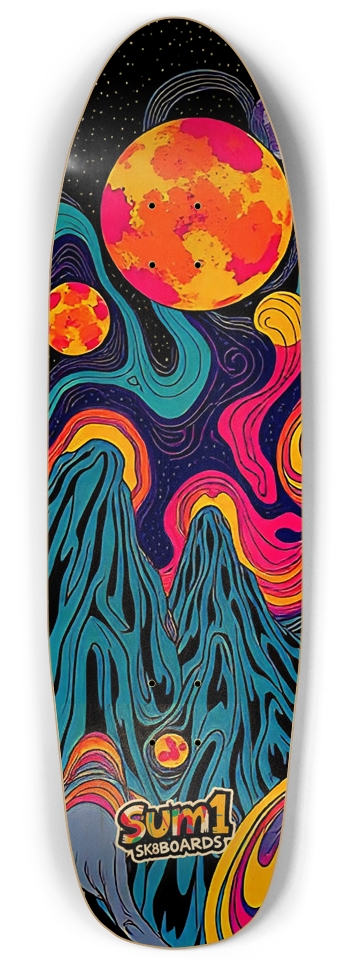 sum1sk8boards cosmic galaxy punk nose pool board