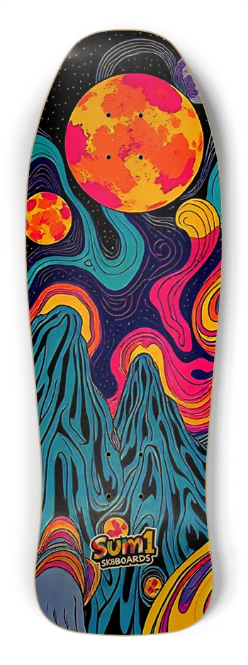 sum1sk8boards cosmic galaxy shredder shape board Shredder Shape