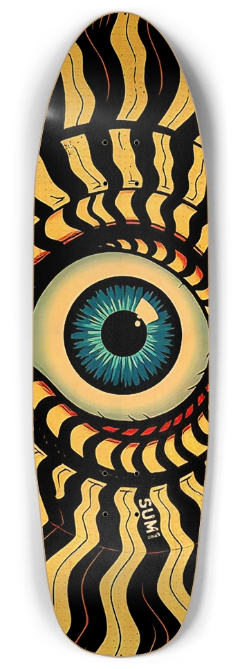 sum1sk8boards eyeball spiral punk nose pool board Punk Nose Pool Shape