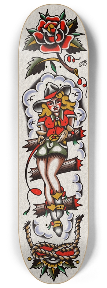 Cowgirl 8-1/4 Skateboard Deck