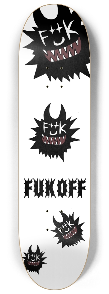 Minus 1 fukoff 8-1/4 Skateboard Deck