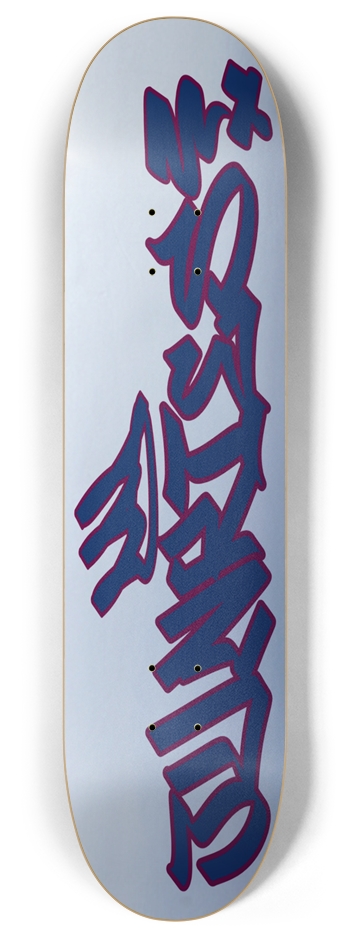 Junkies "Chicken Scratch" Holographic Silver 8.0 8 Inch Skateboard Deck
