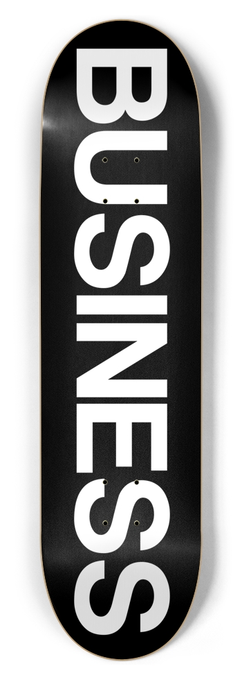 Black "Business" Logo 8-1/2 Skateboard Deck