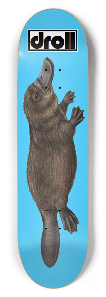 platypus on sky blue 8-1/2 Skateboard Deck
