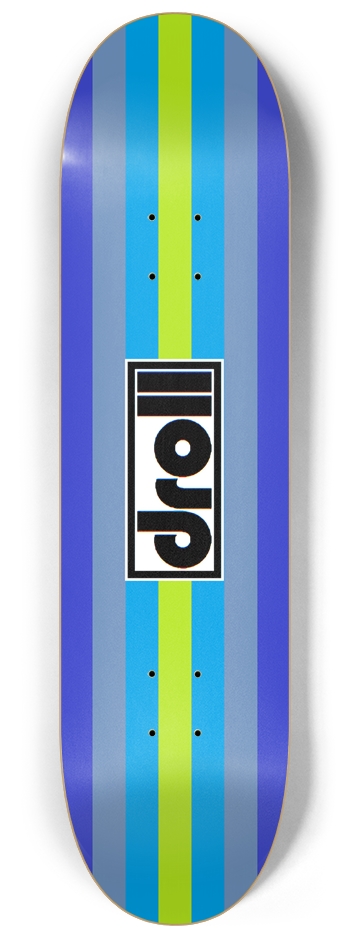 classic stripes spring green, lantern blue, slate blue, royal blue 8-1/4 Skateboard Deck