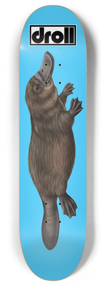 platypus on sky blue 8 Inch Skateboard Deck