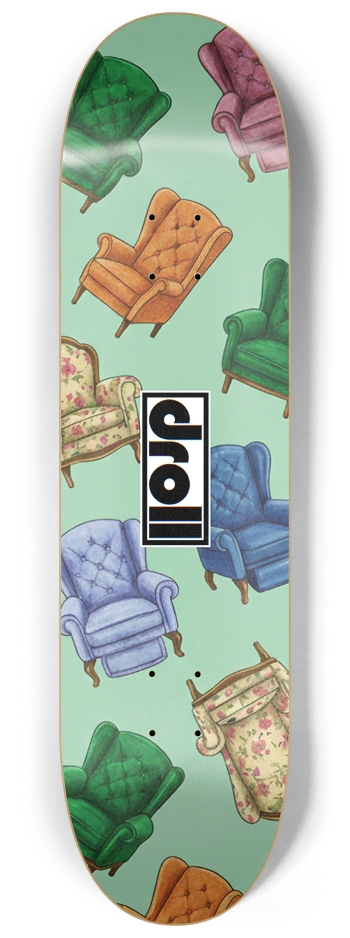 chairs on mint green