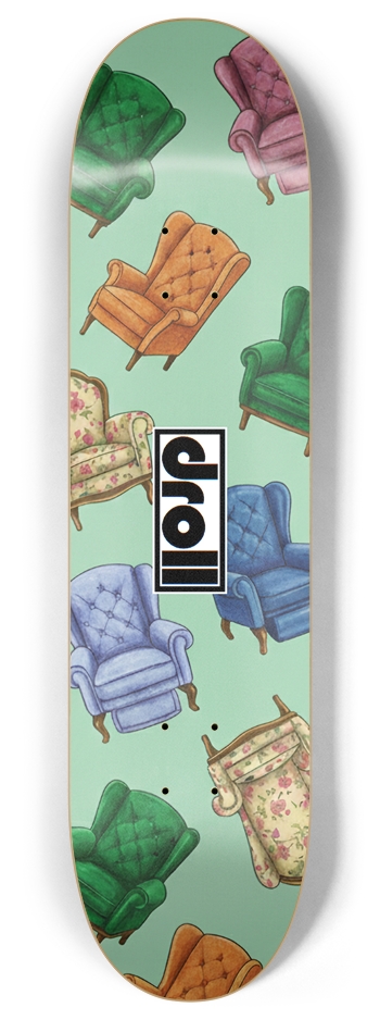 chairs on mint green