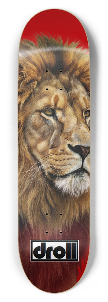 lion on red 8-1/2 Skateboard Deck