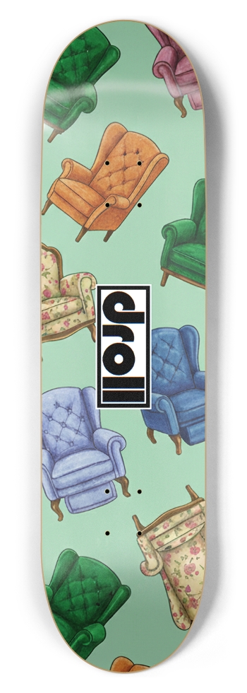 chairs on mint green 8-1/2 Skateboard Deck