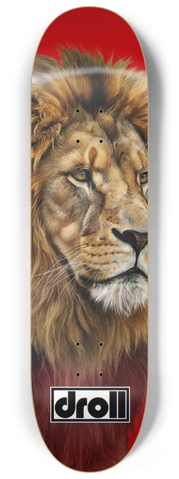 lion on red 8-1/4 Skateboard Deck