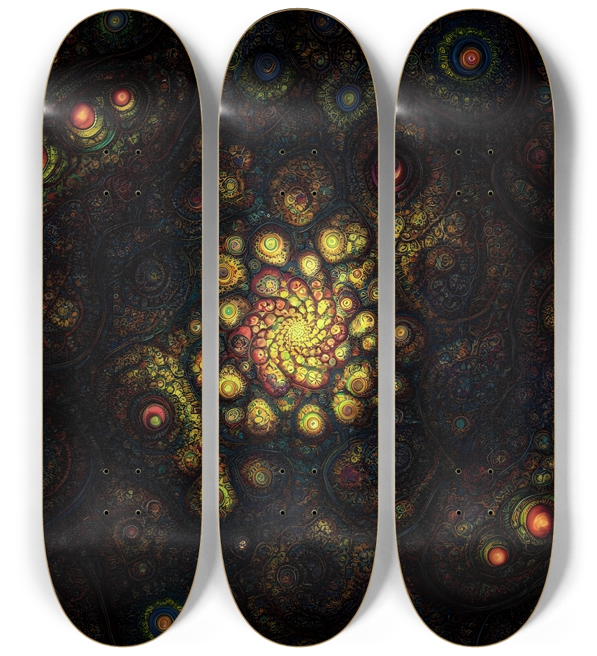 Fractal Pattern 0003 8K 3 Deck Wall Series
