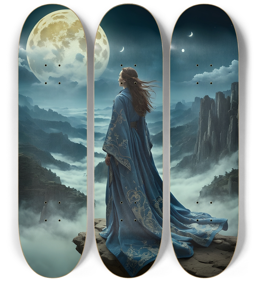 Moon Gazing 0001 8K 3 Deck Wall Series