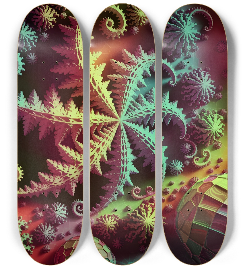 Fractal Starfish 0001 8K 3 Deck Wall Series