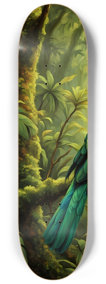Emerald Green Bird 0001 8K #1 8-1/4 Skateboard Deck