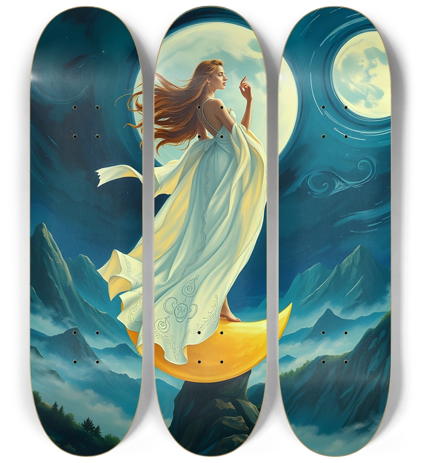 Moon Gazing 0004 8K 3 Deck Wall Series