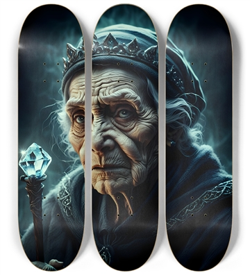 Elderly Newage Woman with Glowing Crystal 0002 8K