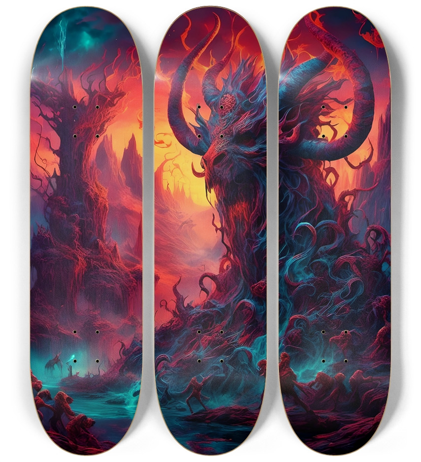 Psychedelic Greek Mythology Reimagined 0092 8K 3 Deck Wall Series