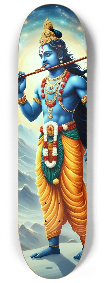 Krishna on Snowy Mountain 0002 8K #2 8-1/4 Skateboard Deck