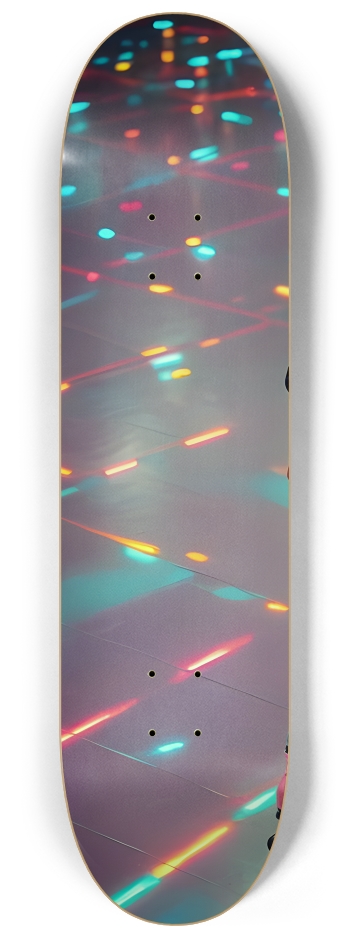 Psychedelic 1990s Skating Rink 0002 8k #1 8-1/4 Skateboard Deck