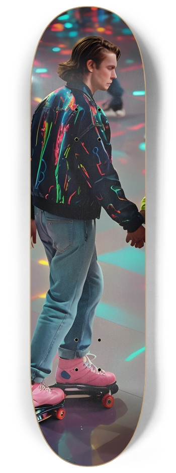Psychedelic 1990s Skating Rink 0002 8k #2 8-1/4 Skateboard Deck