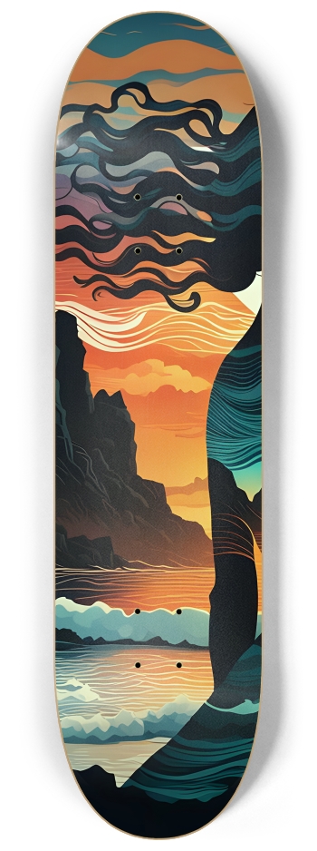 Silhouette of Time 0002 8K #1 8-1/4 Skateboard Deck