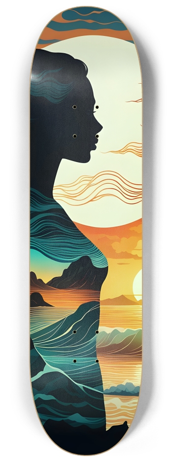Silhouette of Time 0002 8K #2 8-1/4 Skateboard Deck