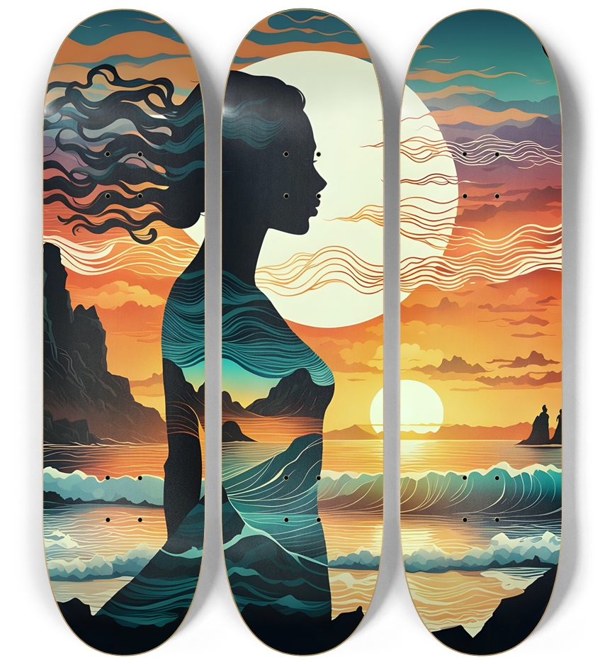 Silhouette of Time 0002 8K 3 Deck Wall Series