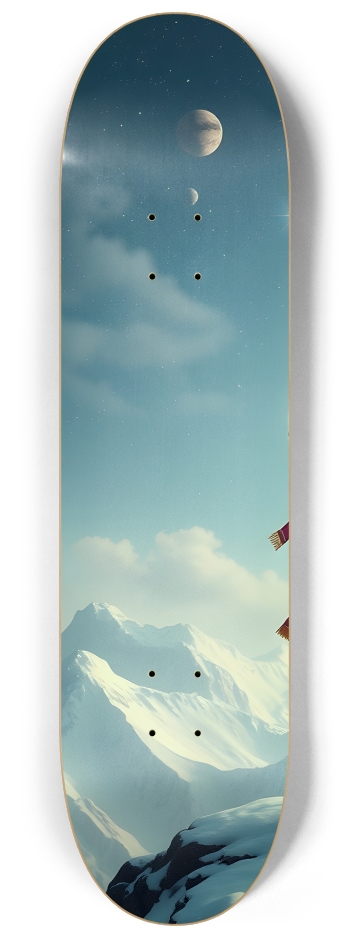 Krishna on Snowy Mountain 0004 8K #1 8-1/4 Skateboard Deck