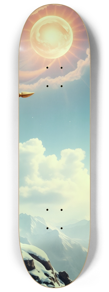 Krishna on Snowy Mountain 0004 8K #3 8-1/4 Skateboard Deck