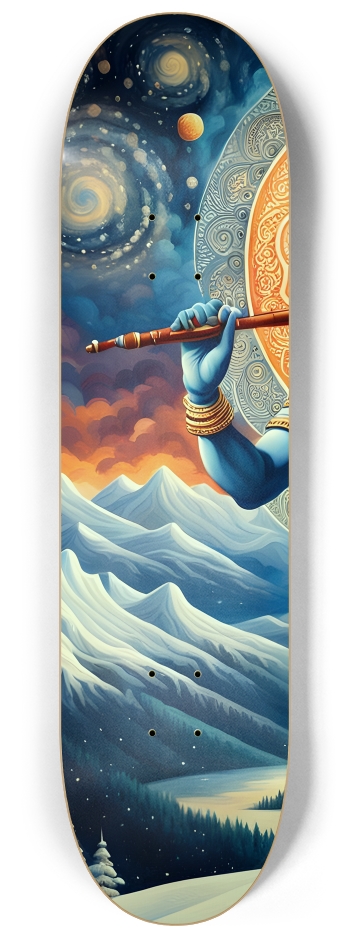 Krishna on Snowy Mountain 0001 8K #1 8-1/4 Skateboard Deck