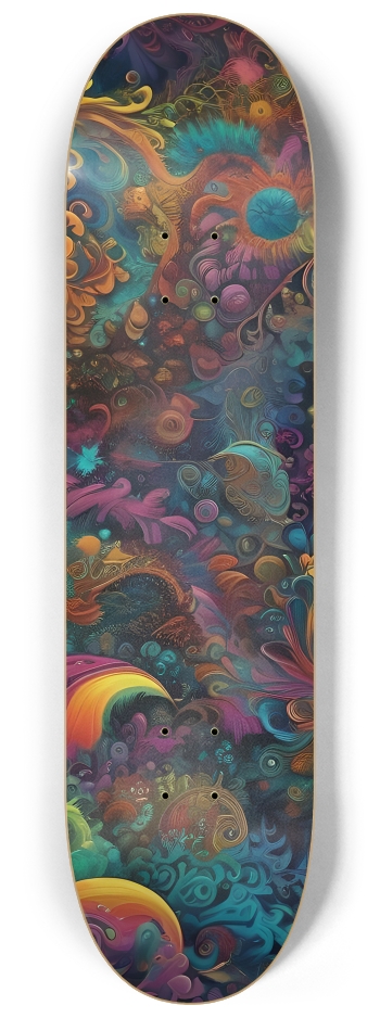 Fractal Pattern 0002 8K #1 8-1/4 Skateboard Deck