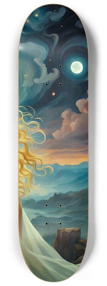 Moon Gazing 0002 8K #3 8-1/4 Skateboard Deck