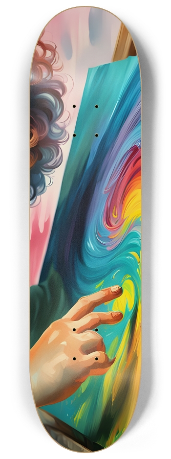 The Apprentice Finger Paints 0001 8K #3 8-1/4 Skateboard Deck