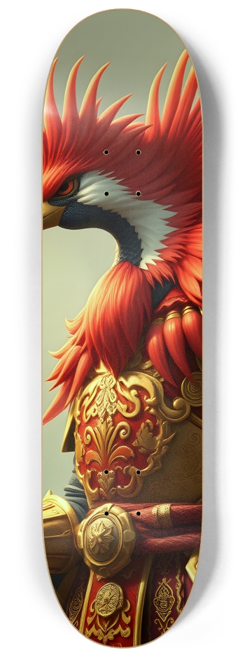 Red Crane Warrior 0002 8K #2 8-1/4 Skateboard Deck
