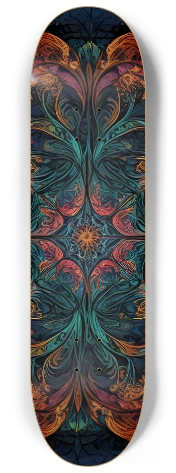 Fractal Pattern 0001 8K #2 8-1/4 Skateboard Deck