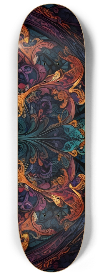 Fractal Pattern 0001 8K #3 8-1/4 Skateboard Deck