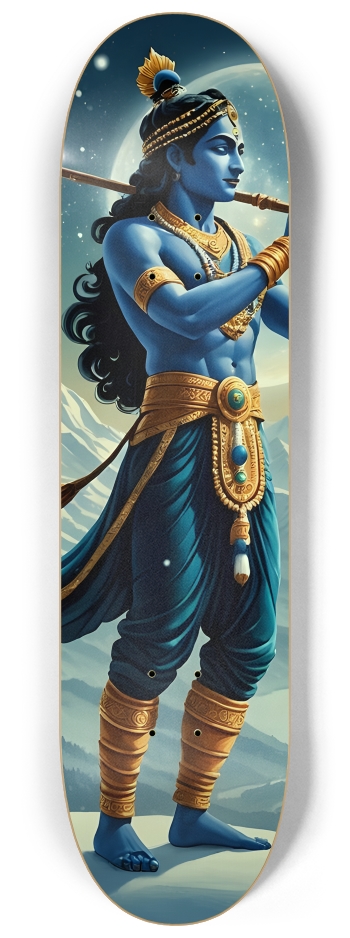 Krishna on Snowy Mountain 0003 8K #2 8-1/4 Skateboard Deck