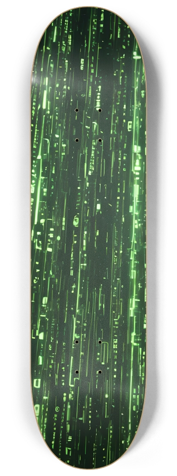 Emerald Cascading Characters 0001 8K #1 8-1/4 Skateboard Deck