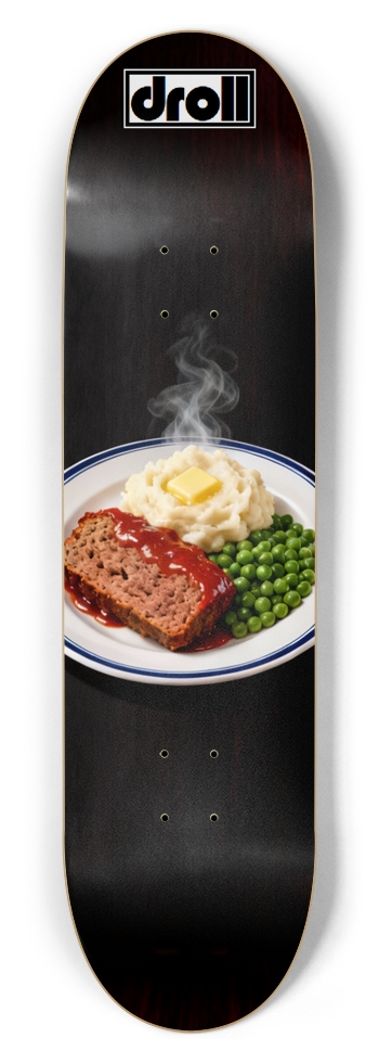 meatloaf dinner on black