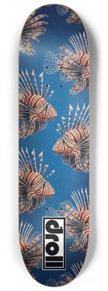 lionfish on deep blue