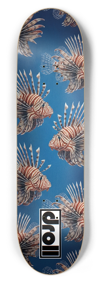 lionfish on deep blue