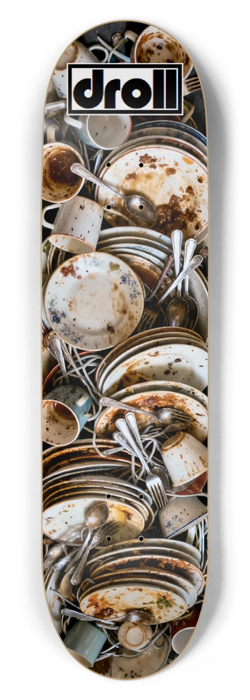 dirty dishes 8-1/2 Skateboard Deck