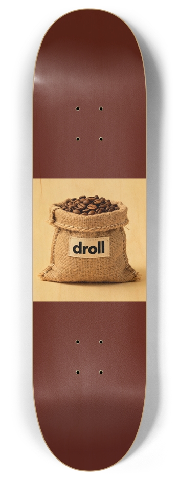 droll coffee brown woodgrain 8 Inch Skateboard Deck